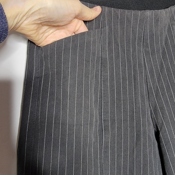 Old Navy High Rise Pixie Wide Leg Trousers Women S Tall Pinstripe - Picture 2 of 10